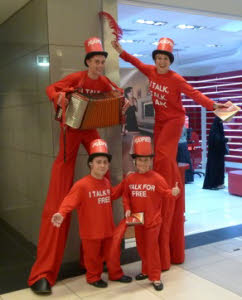 Mini men for publicity work