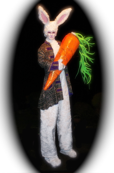 Easter Bunny stiltwalker